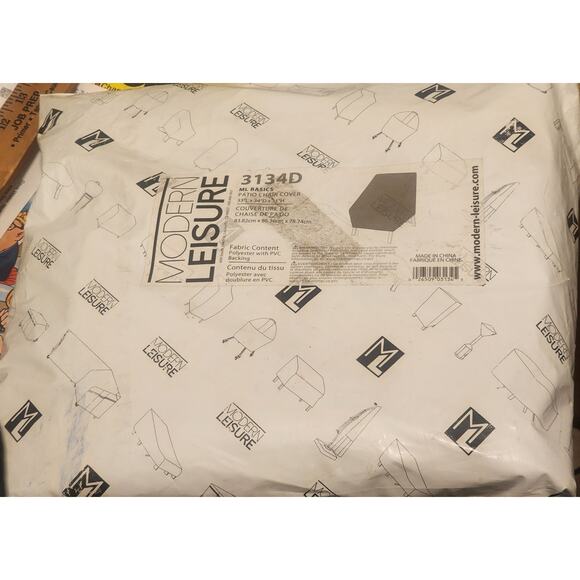 Modern Leisure Basics Patio Chair Cover - 33" L x 34" W x 31" H - Khaki - Picture 6 of 6